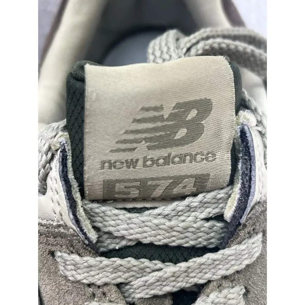New Balance 574 U574UBB Olive Bone Sneakers Men’s 10.5 Women’s 12 Suede